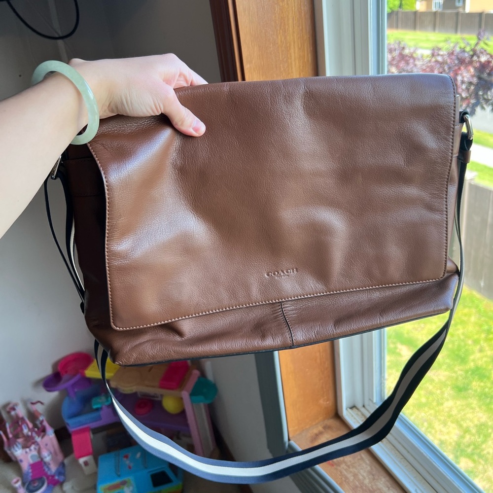 Coach Brown Leather Messenger Bag